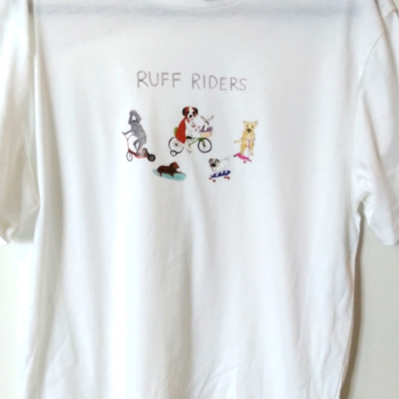 Riders Short Sleeve Crew Neck White T-Shirt - Picture 6 of 6